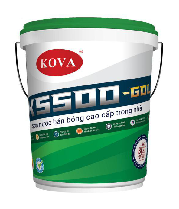 K-5500 - Sơn bán bóng cao cấp trong nhà - 20kg